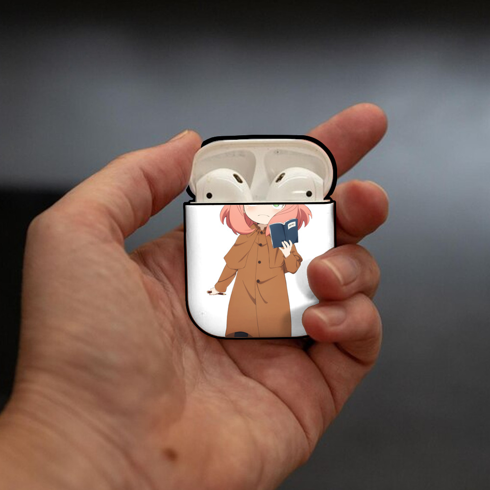 SPY×FAMILY间谍家家酒 AirPods 第2世代保護ケース ハードシェル ブラック 耐衝撃・防指紋・カラビナ付き