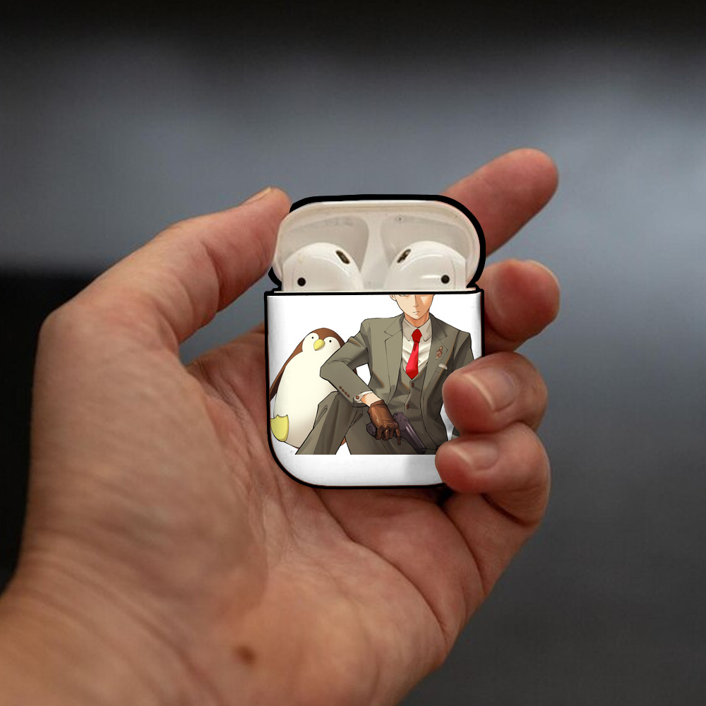 SPY×FAMILY间谍家家酒 AirPods 第2世代保護ケース ハードシェル ブラック 耐衝撃・防指紋・カラビナ付き