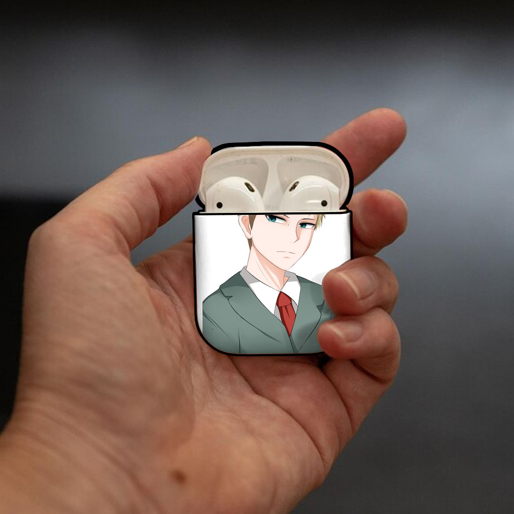 SPY×FAMILY间谍家家酒 AirPods 第2世代保護ケース ハードシェル ブラック 耐衝撃・防指紋・カラビナ付き
