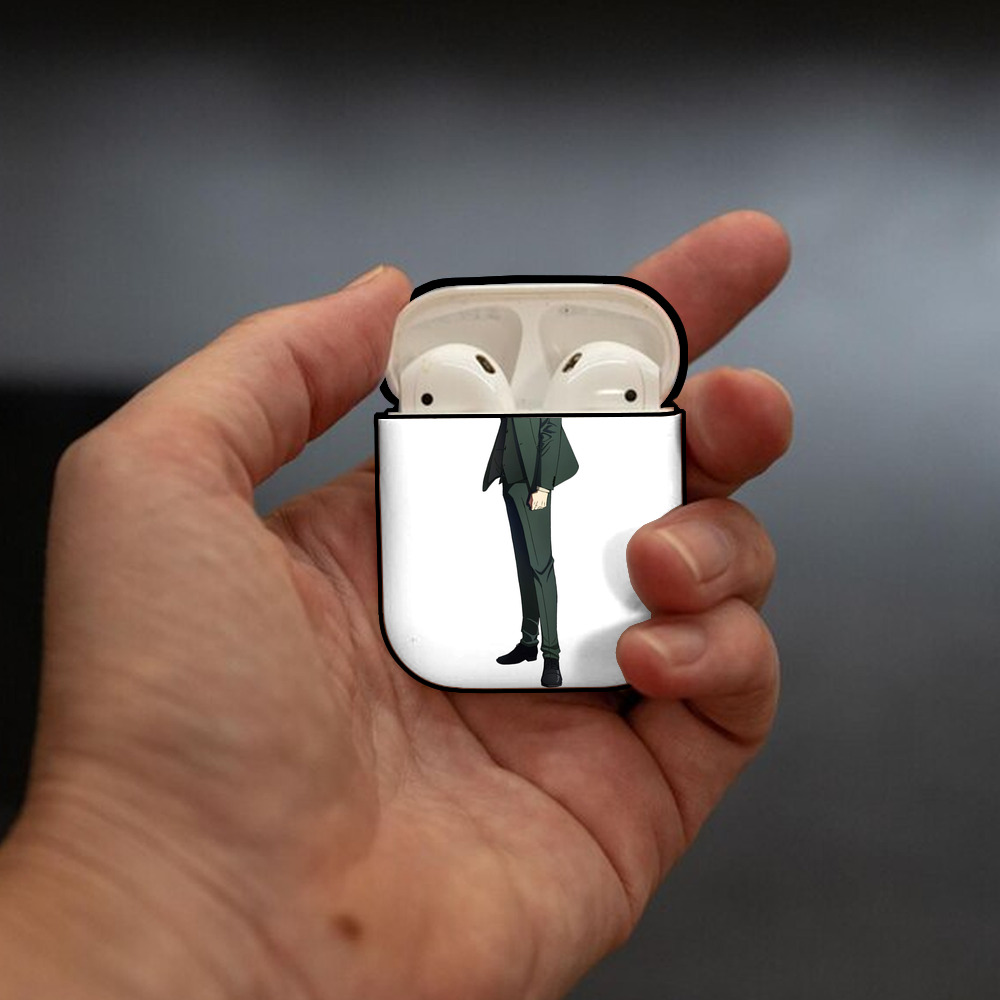 SPY×FAMILY间谍家家酒 AirPods 第2世代保護ケース ハードシェル ブラック 耐衝撃・防指紋・カラビナ付き
