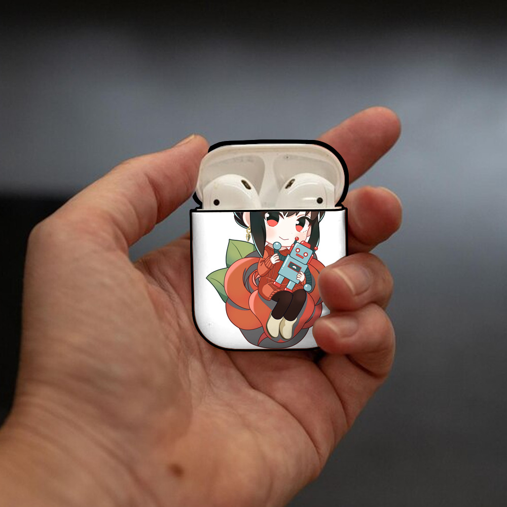 SPY×FAMILY间谍家家酒 AirPods 第2世代保護ケース ハードシェル ブラック 耐衝撃・防指紋・カラビナ付き