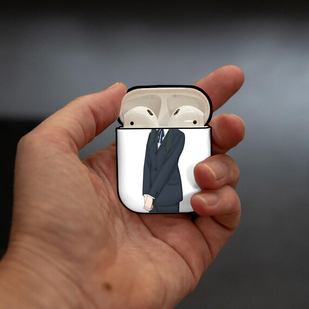 SPY×FAMILY间谍家家酒 AirPods 第2世代保護ケース ハードシェル ブラック 耐衝撃・防指紋・カラビナ付き