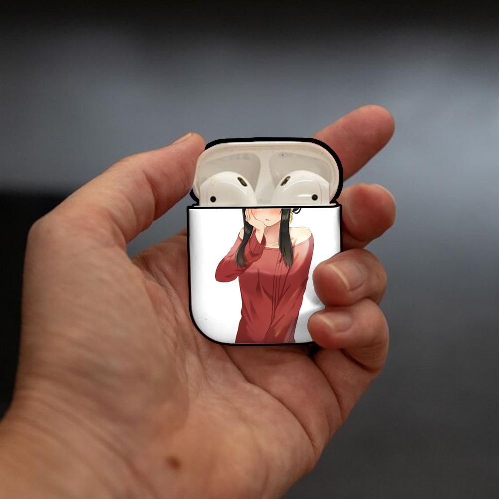SPY×FAMILY间谍家家酒 AirPods 第2世代保護ケース ハードシェル ブラック 耐衝撃・防指紋・カラビナ付き