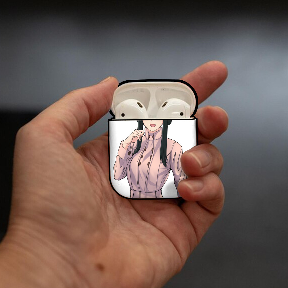 SPY×FAMILY间谍家家酒 AirPods 第2世代保護ケース ハードシェル ブラック 耐衝撃・防指紋・カラビナ付き