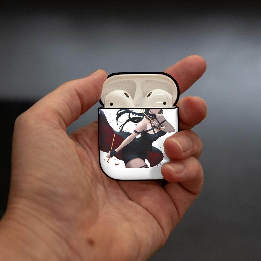 SPY×FAMILY间谍家家酒 AirPods 第2世代保護ケース ハードシェル ブラック 耐衝撃・防指紋・カラビナ付き
