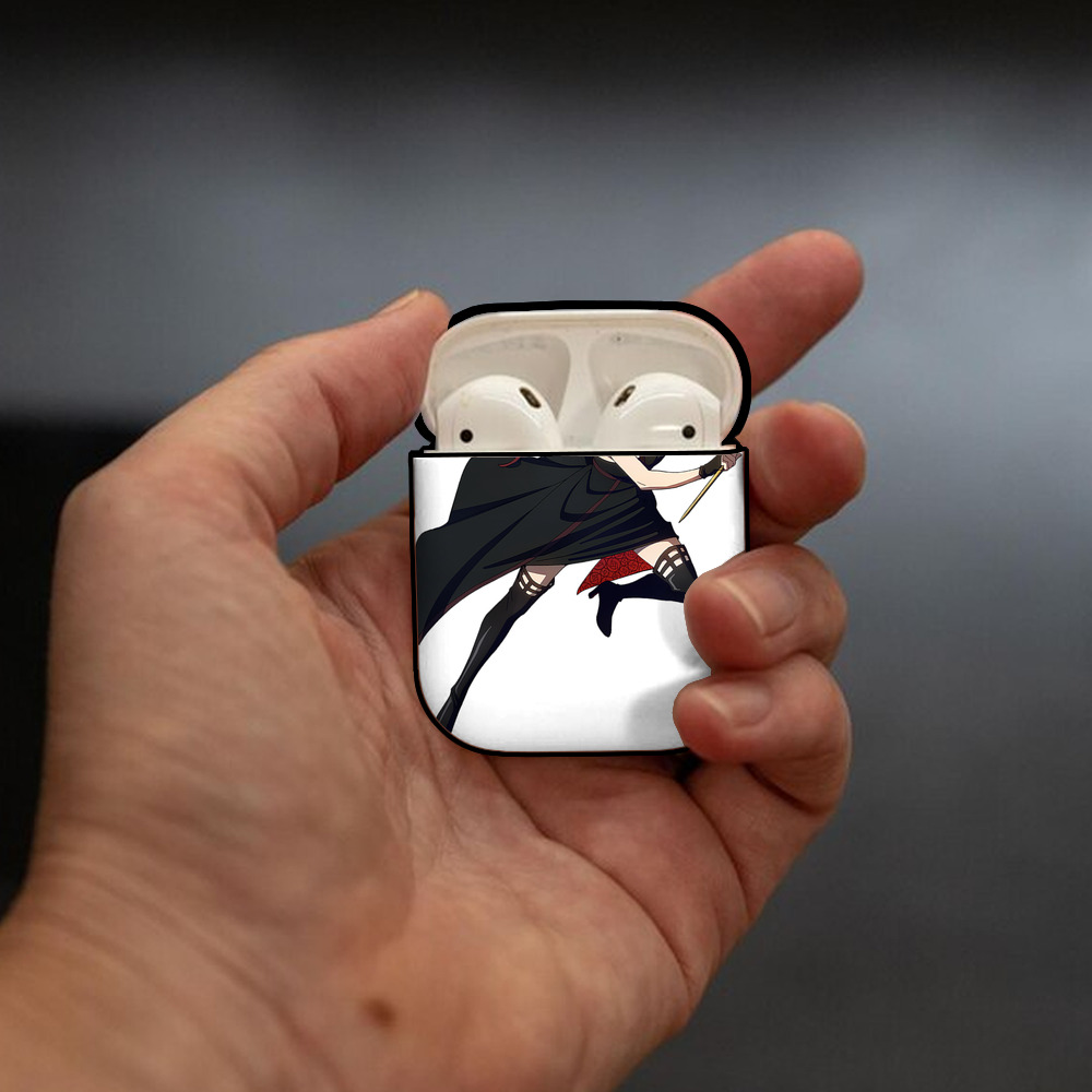 SPY×FAMILY间谍家家酒 AirPods 第2世代保護ケース ハードシェル ブラック 耐衝撃・防指紋・カラビナ付き