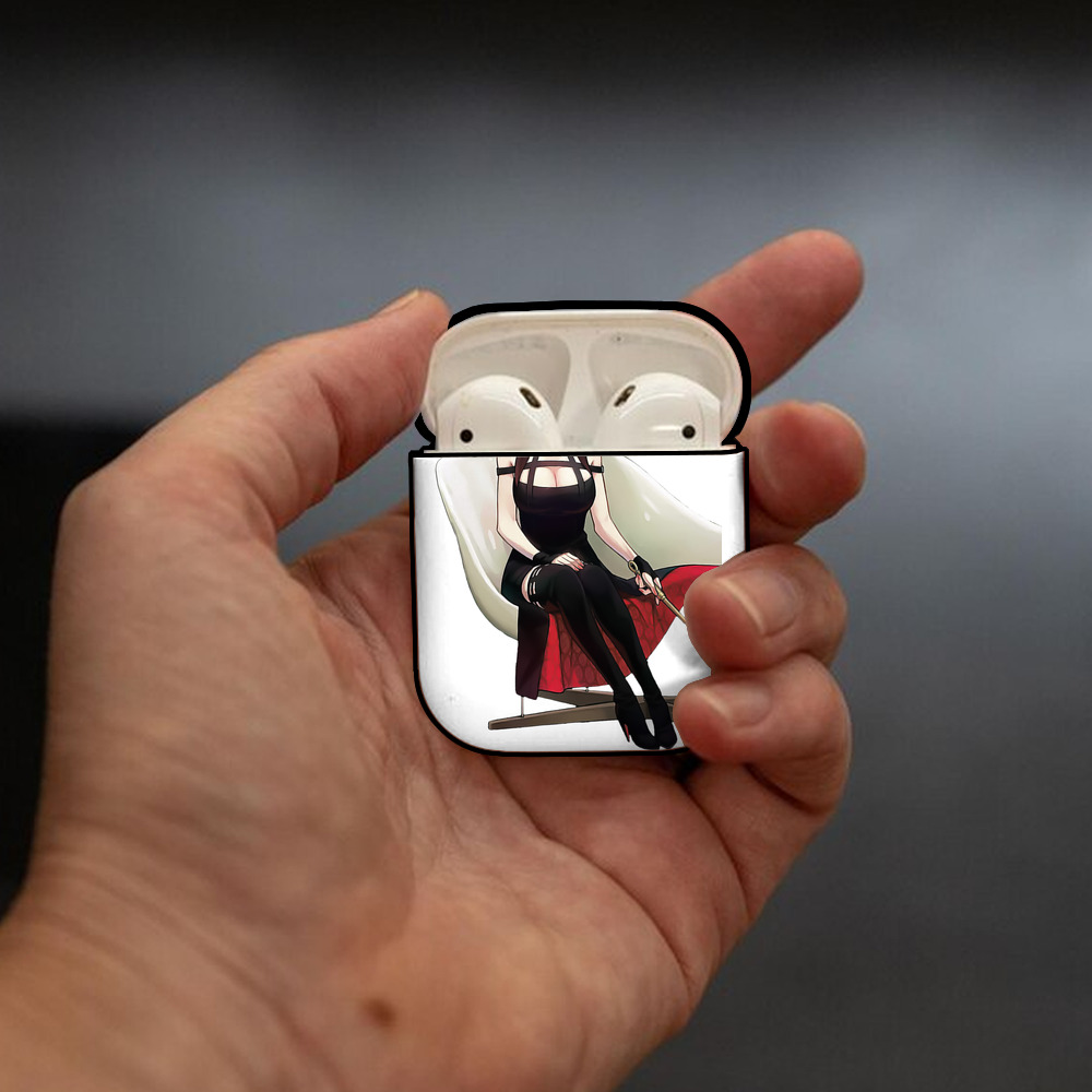 SPY×FAMILY间谍家家酒 AirPods 第2世代保護ケース ハードシェル ブラック 耐衝撃・防指紋・カラビナ付き