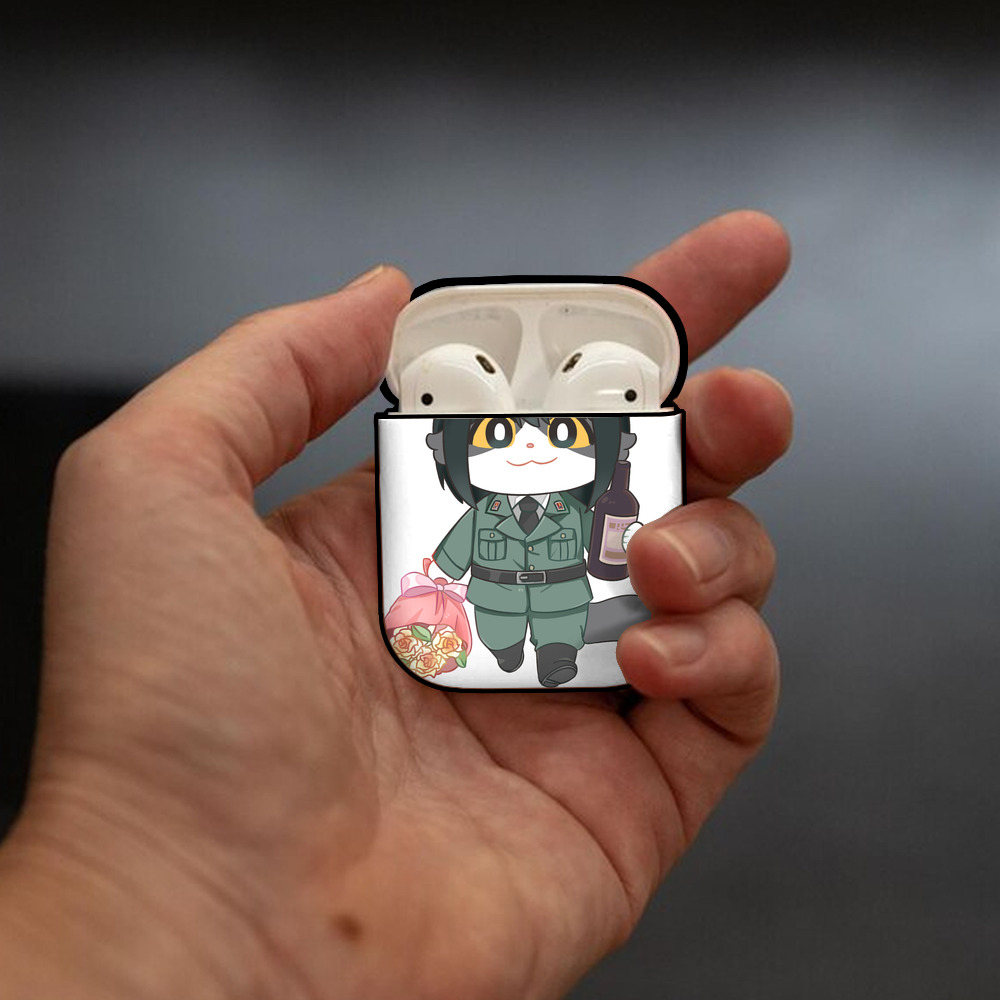 SPY×FAMILY间谍家家酒 AirPods 第2世代保護ケース ハードシェル ブラック 耐衝撃・防指紋・カラビナ付き