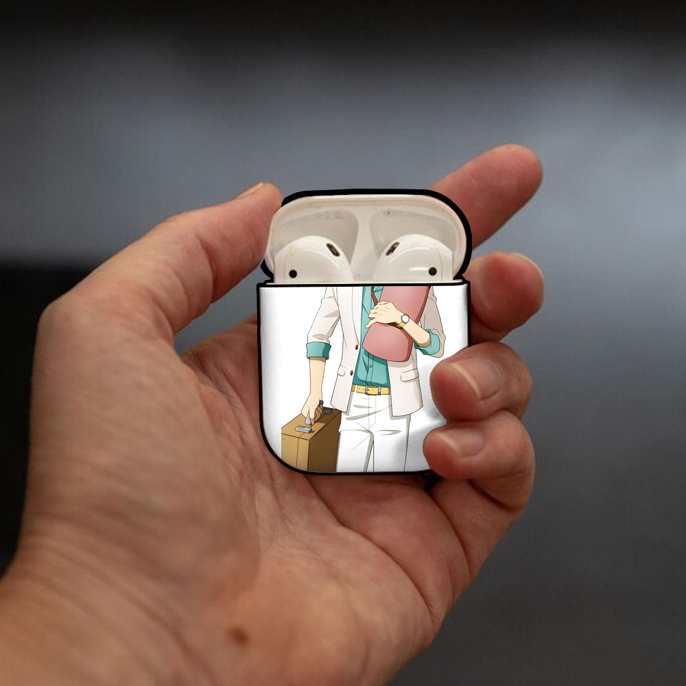 SPY×FAMILY间谍家家酒 AirPods 第2世代保護ケース ハードシェル ブラック 耐衝撃・防指紋・カラビナ付き