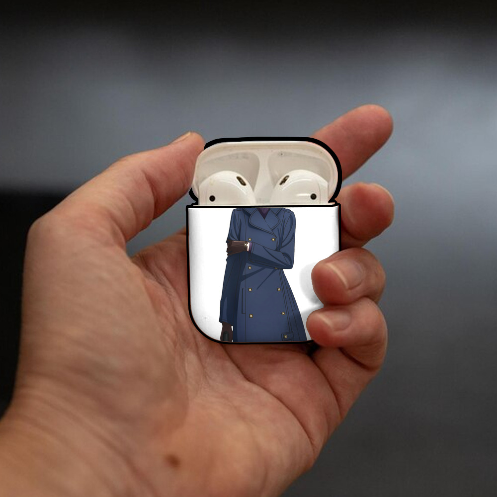 SPY×FAMILY间谍家家酒 AirPods 第2世代保護ケース ハードシェル ブラック 耐衝撃・防指紋・カラビナ付き