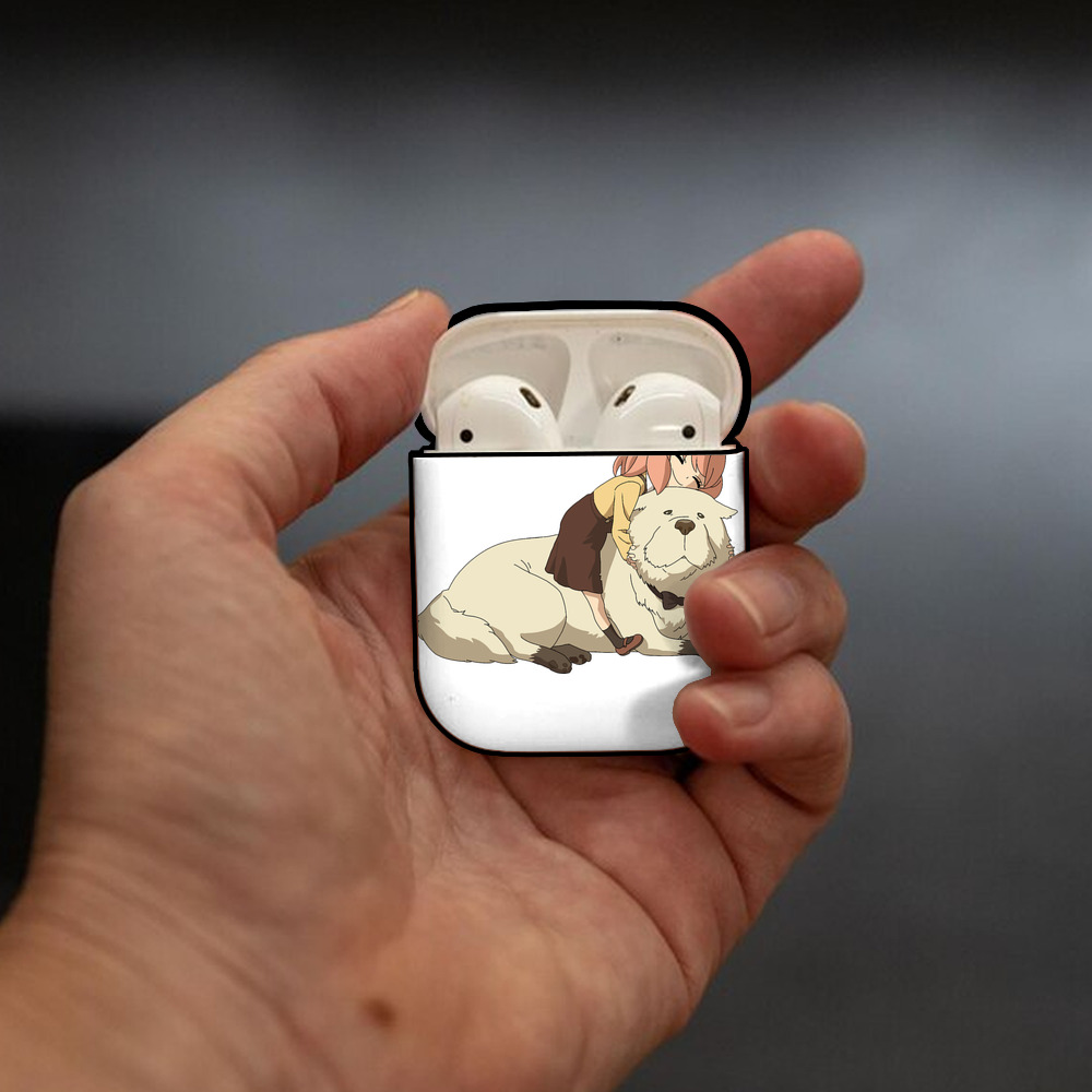 SPY×FAMILY间谍家家酒 AirPods 第2世代保護ケース ハードシェル ブラック 耐衝撃・防指紋・カラビナ付き
