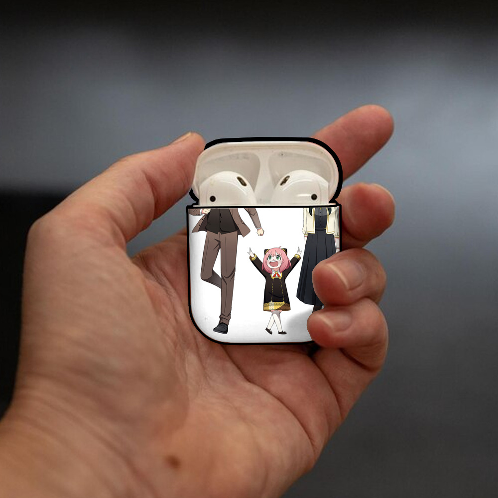 SPY×FAMILY间谍家家酒 AirPods 第2世代保護ケース ハードシェル ブラック 耐衝撃・防指紋・カラビナ付き