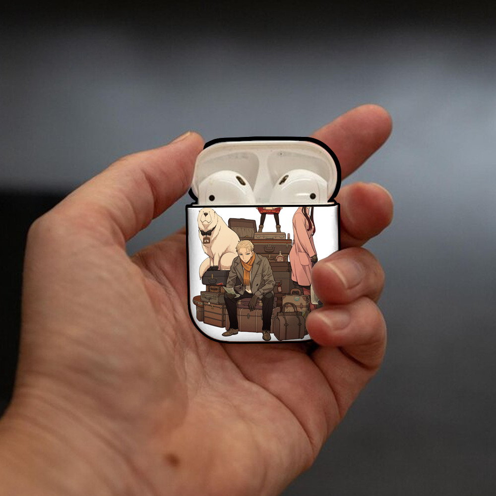 SPY×FAMILY间谍家家酒 AirPods 第2世代保護ケース ハードシェル ブラック 耐衝撃・防指紋・カラビナ付き