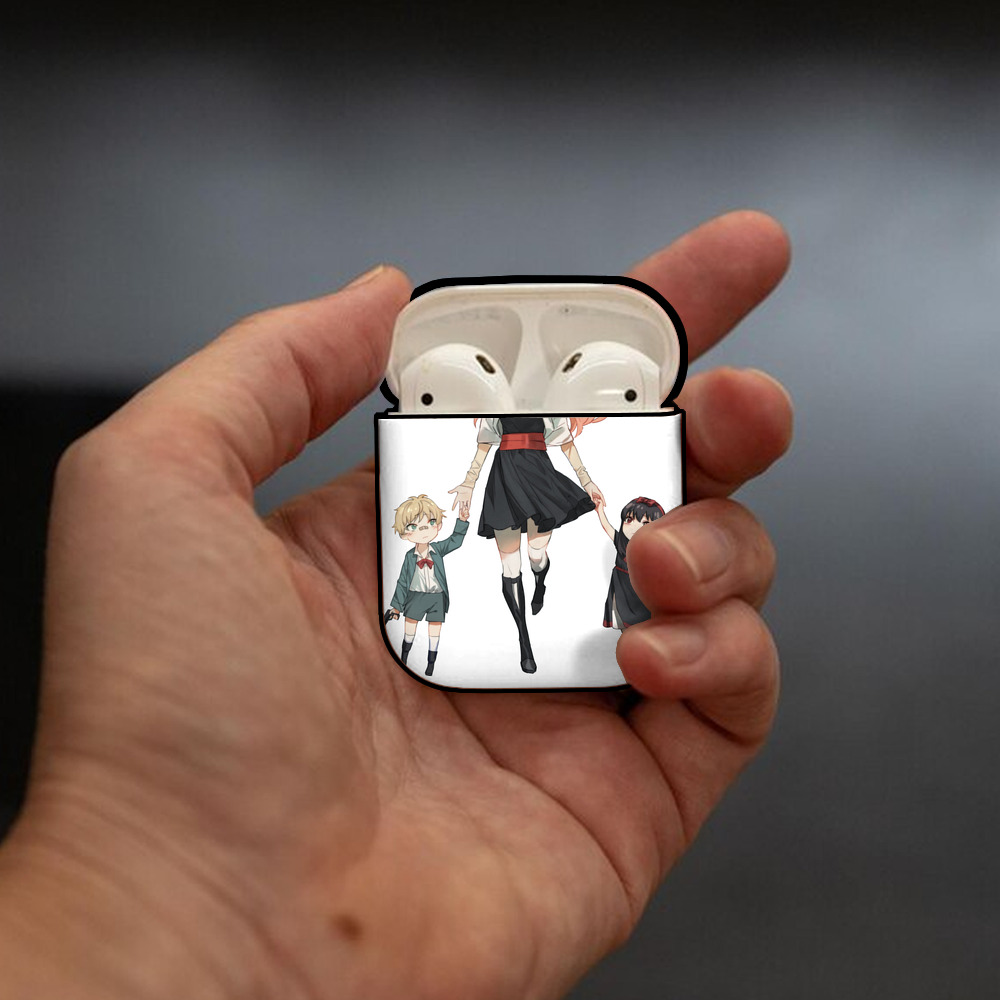 SPY×FAMILY间谍家家酒 AirPods 第2世代保護ケース ハードシェル ブラック 耐衝撃・防指紋・カラビナ付き
