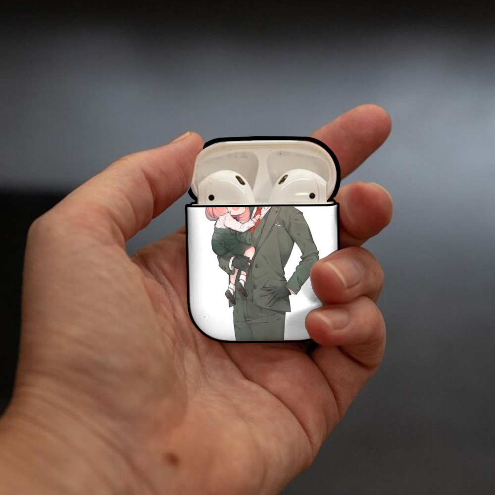 SPY×FAMILY间谍家家酒 AirPods 第2世代保護ケース ハードシェル ブラック 耐衝撃・防指紋・カラビナ付き