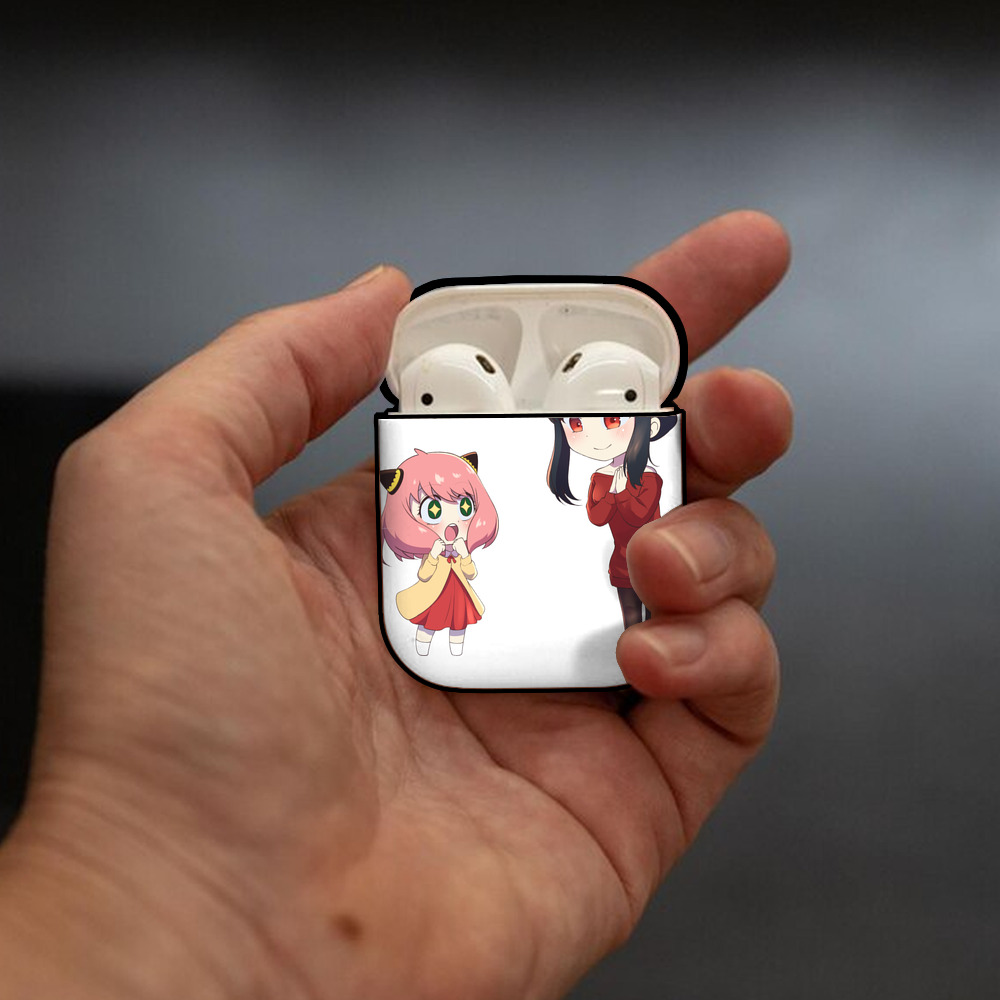 SPY×FAMILY间谍家家酒 AirPods 第2世代保護ケース ハードシェル ブラック 耐衝撃・防指紋・カラビナ付き