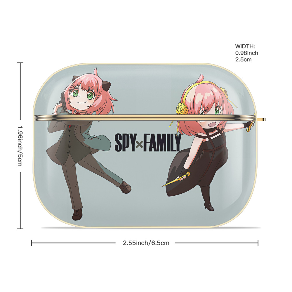 SPY×FAMILY间谍家家酒 【AirPods Pro用】ハードシェル保護ケース｜耐衝撃・防指紋・カラビナ付き商品仕様