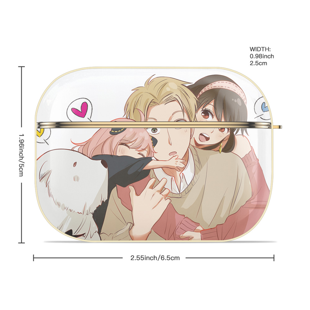 SPY×FAMILY间谍家家酒 【AirPods Pro用】ハードシェル保護ケース｜耐衝撃・防指紋・カラビナ付き商品仕様