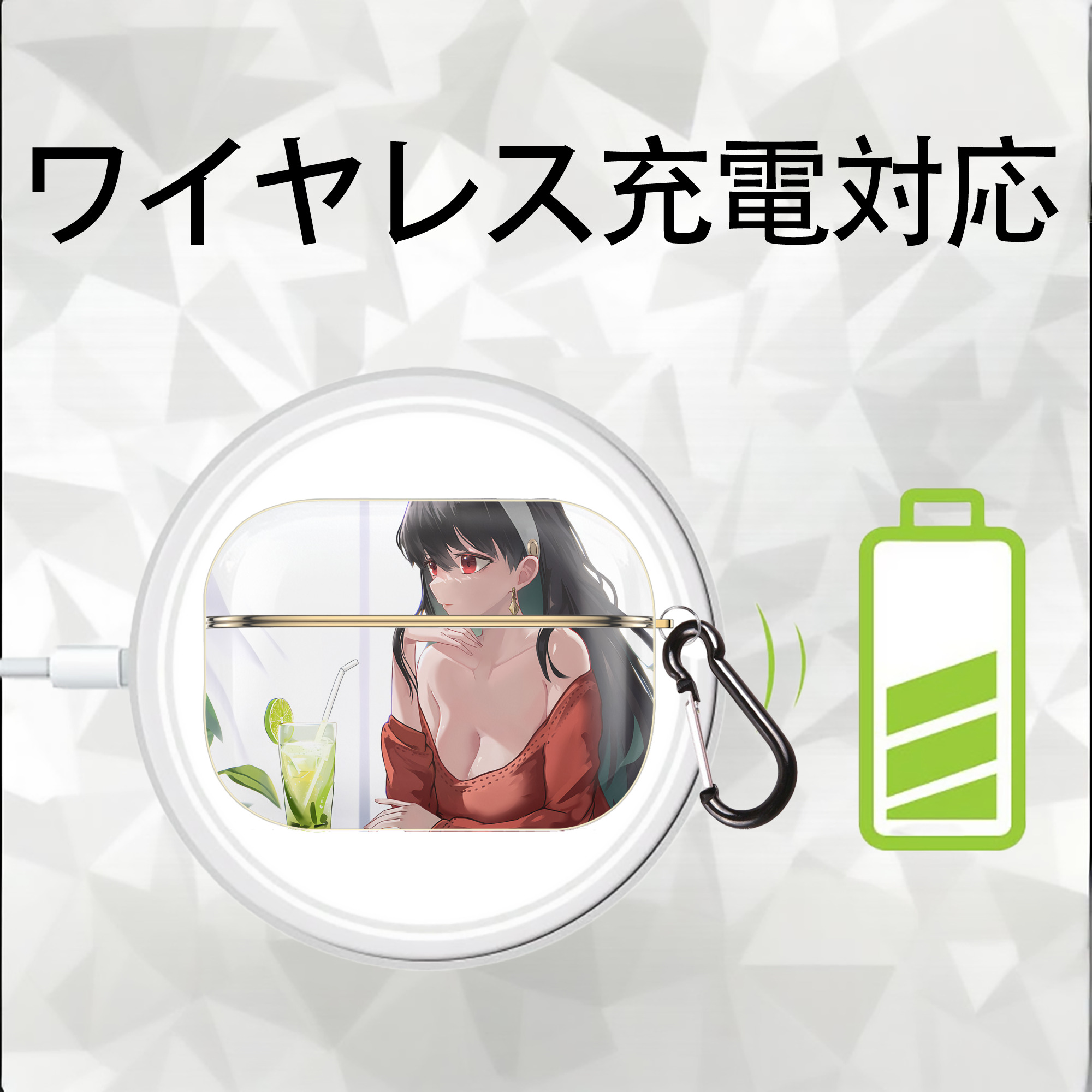 SPY×FAMILY间谍家家酒 【AirPods Pro用】ハードシェル保護ケース｜耐衝撃・防指紋・カラビナ付き商品仕様
