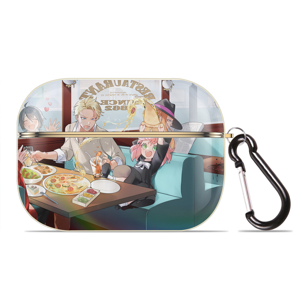 （画像用） SPY×FAMILY间谍家家酒 【AirPods Pro用】ハードシェル保護ケース｜耐衝撃・防指紋・カラビナ付き商品仕様