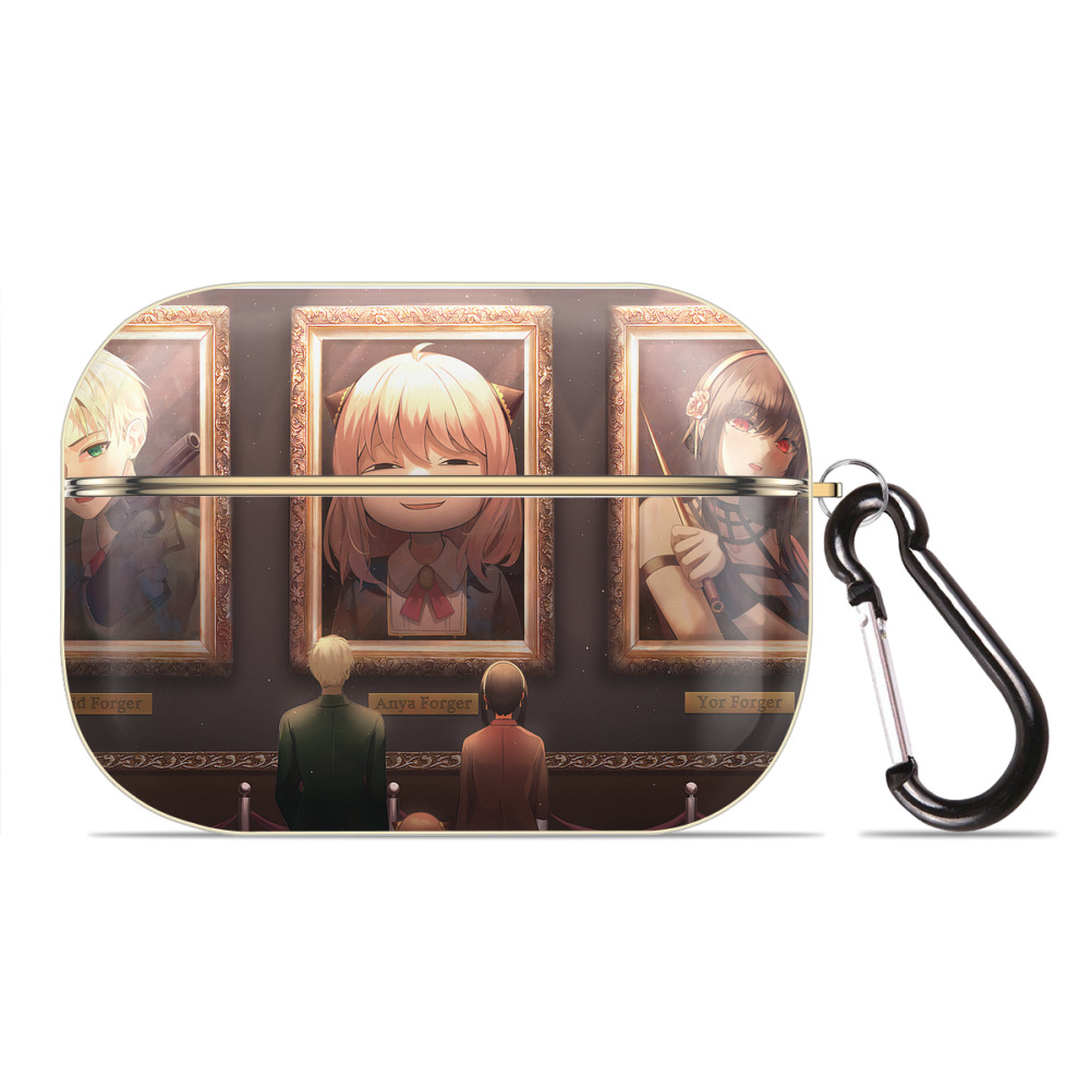 （画像用） SPY×FAMILY间谍家家酒 【AirPods Pro用】ハードシェル保護ケース｜耐衝撃・防指紋・カラビナ付き商品仕様