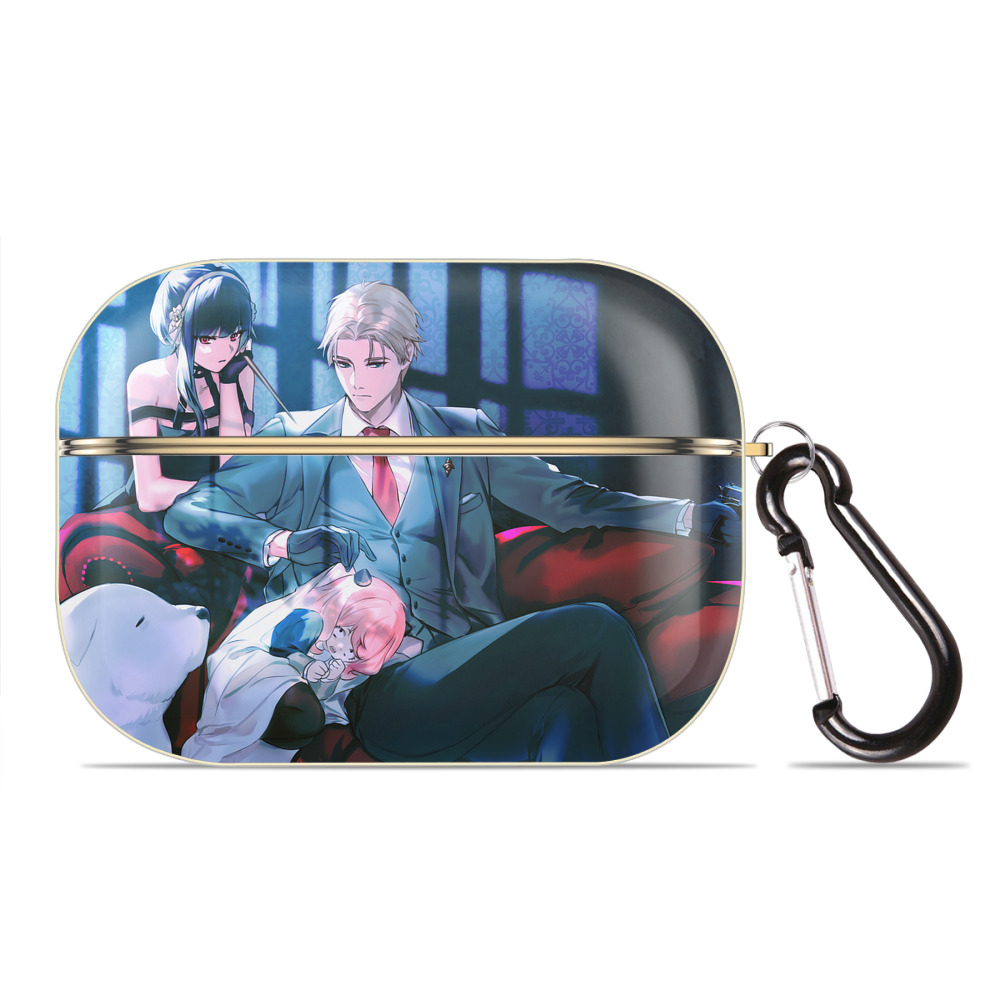 （画像用） SPY×FAMILY间谍家家酒 【AirPods Pro用】ハードシェル保護ケース｜耐衝撃・防指紋・カラビナ付き商品仕様