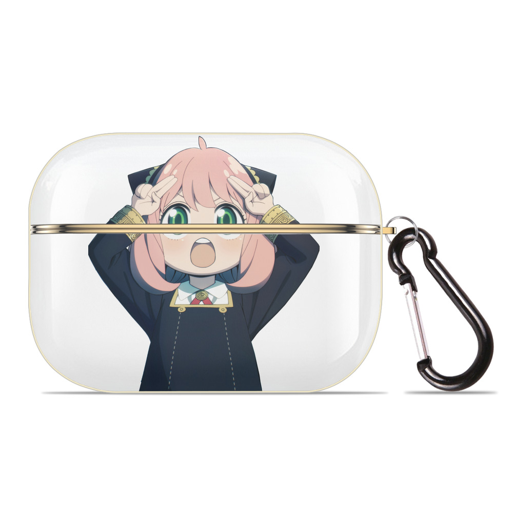（画像用） SPY×FAMILY间谍家家酒 【AirPods Pro用】ハードシェル保護ケース｜耐衝撃・防指紋・カラビナ付き商品仕様