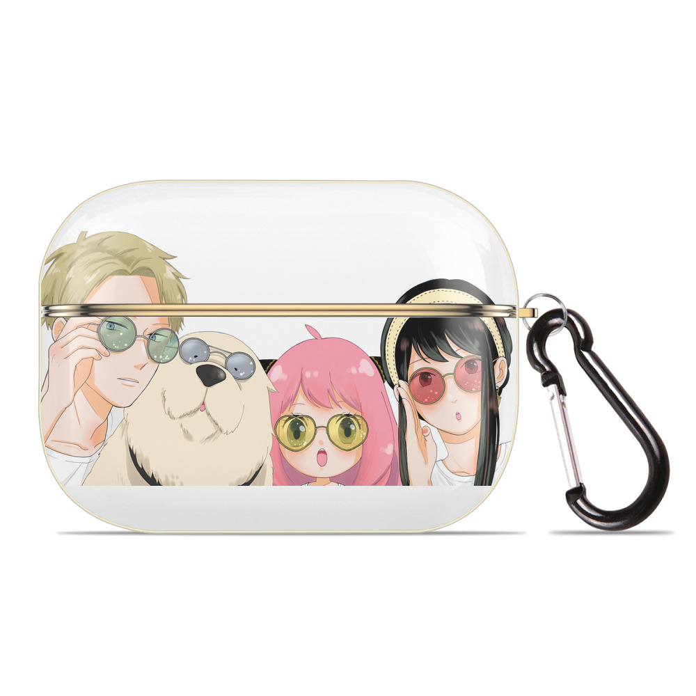 （画像用） SPY×FAMILY间谍家家酒 【AirPods Pro用】ハードシェル保護ケース｜耐衝撃・防指紋・カラビナ付き商品仕様