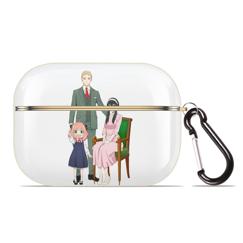 （画像用） SPY×FAMILY间谍家家酒 【AirPods Pro用】ハードシェル保護ケース｜耐衝撃・防指紋・カラビナ付き商品仕様