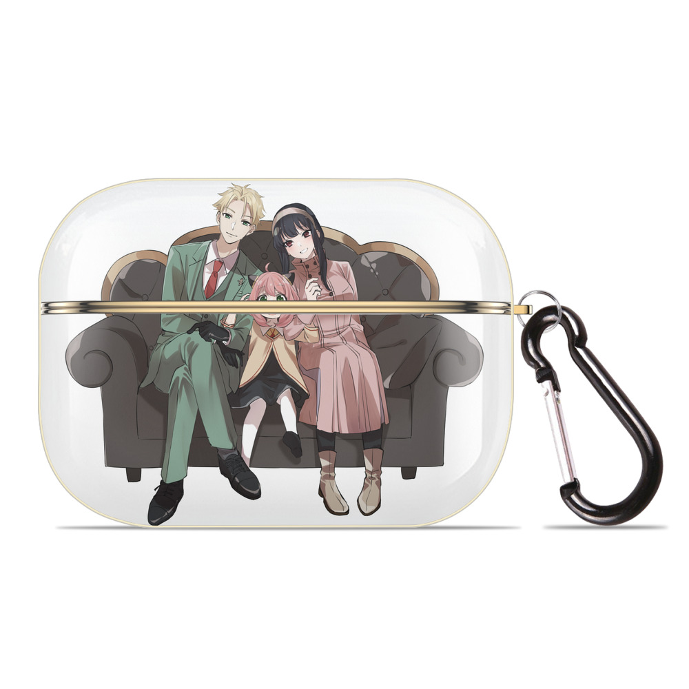 （画像用） SPY×FAMILY间谍家家酒 【AirPods Pro用】ハードシェル保護ケース｜耐衝撃・防指紋・カラビナ付き商品仕様
