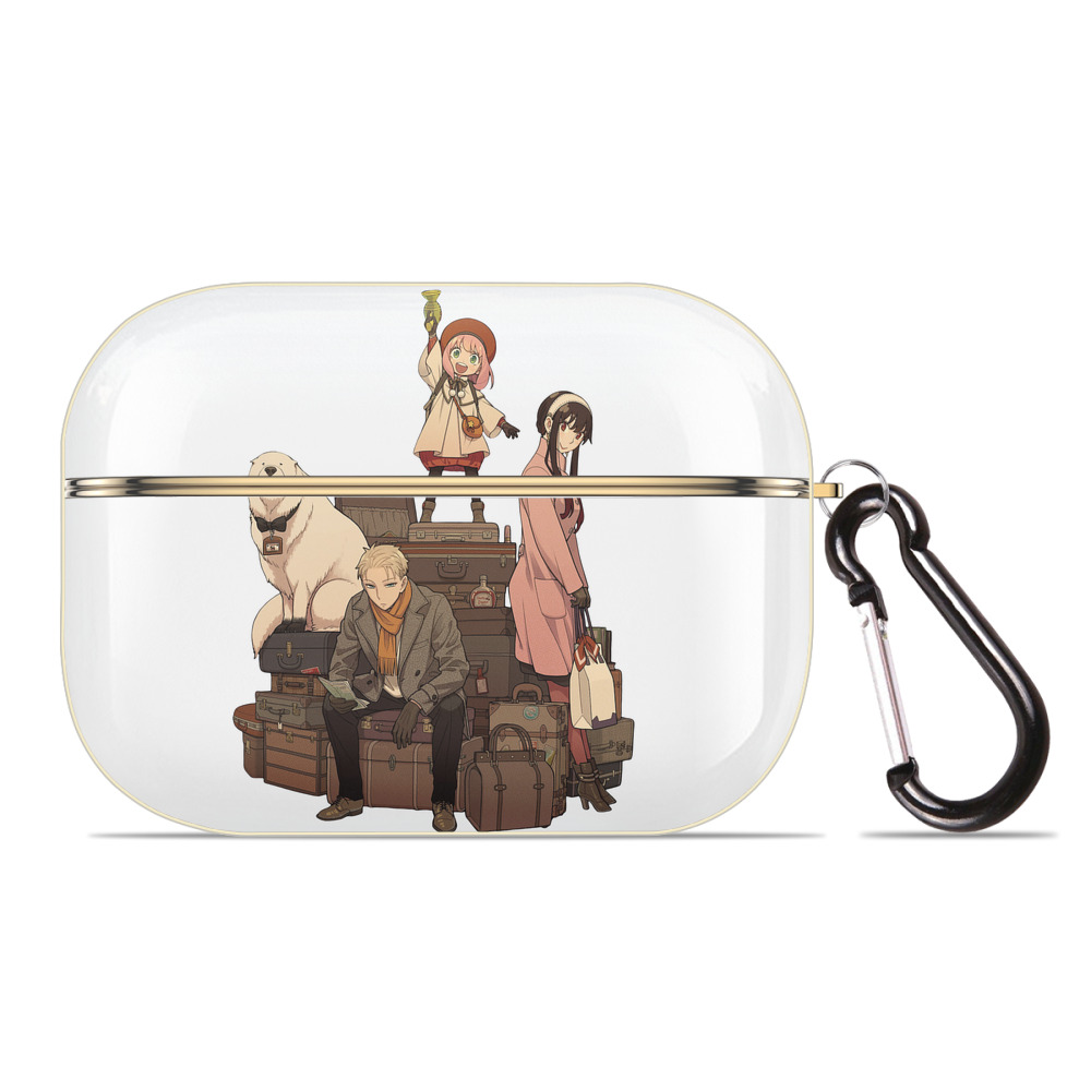 （画像用） SPY×FAMILY间谍家家酒 【AirPods Pro用】ハードシェル保護ケース｜耐衝撃・防指紋・カラビナ付き商品仕様