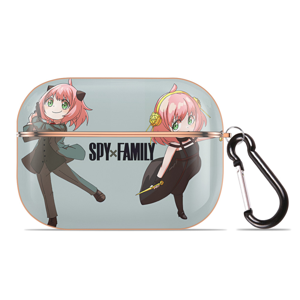 （画像用） SPY×FAMILY间谍家家酒 【AirPods Pro用】ハードシェル保護ケース｜耐衝撃・防指紋・カラビナ付き商品仕様