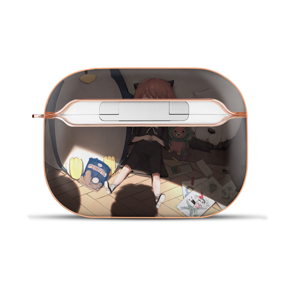 （画像用） SPY×FAMILY间谍家家酒 【AirPods Pro用】ハードシェル保護ケース｜耐衝撃・防指紋・カラビナ付き商品仕様