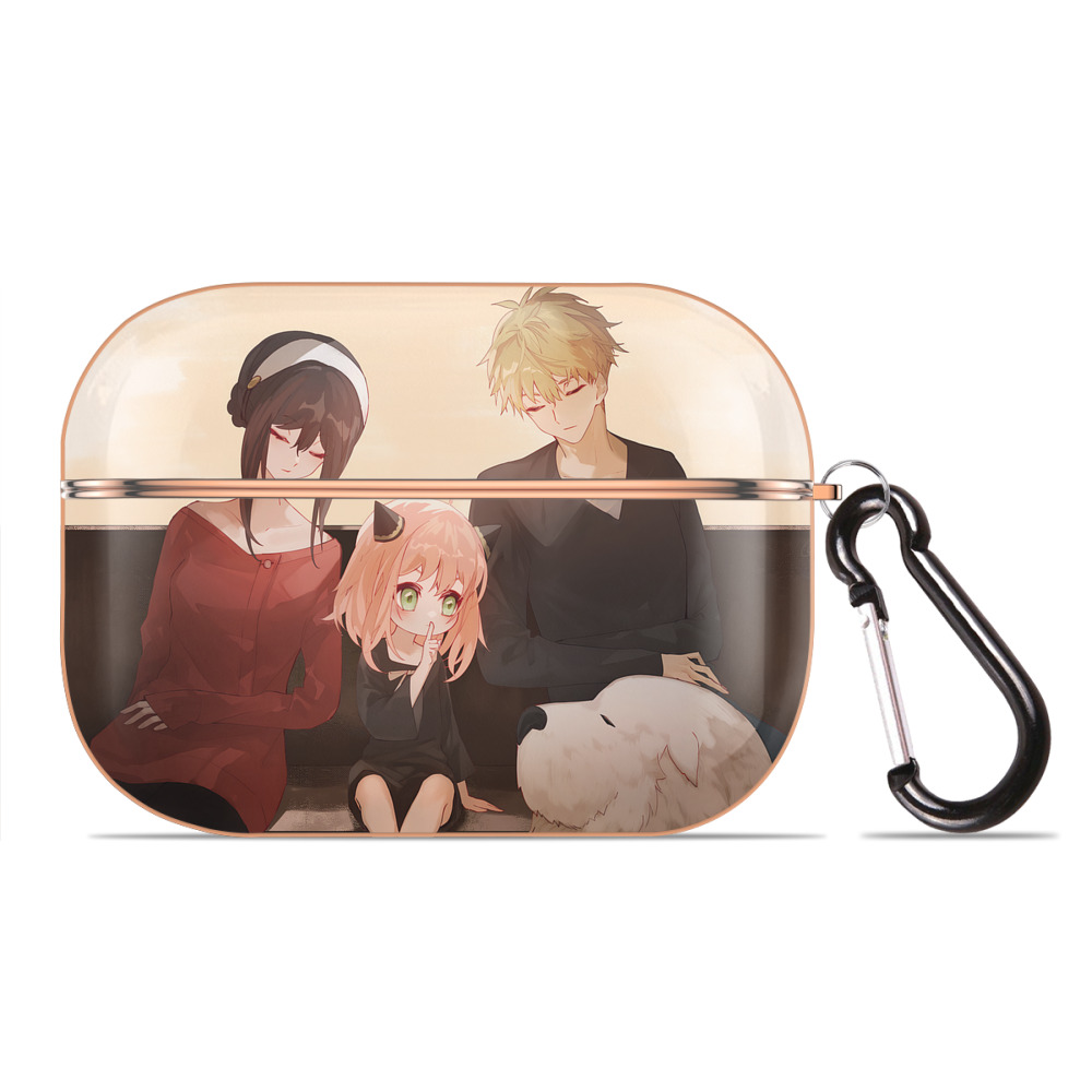 （画像用） SPY×FAMILY间谍家家酒 【AirPods Pro用】ハードシェル保護ケース｜耐衝撃・防指紋・カラビナ付き商品仕様