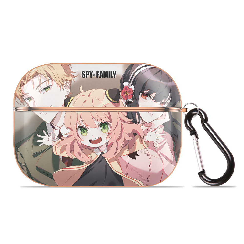 （画像用） SPY×FAMILY间谍家家酒 【AirPods Pro用】ハードシェル保護ケース｜耐衝撃・防指紋・カラビナ付き商品仕様