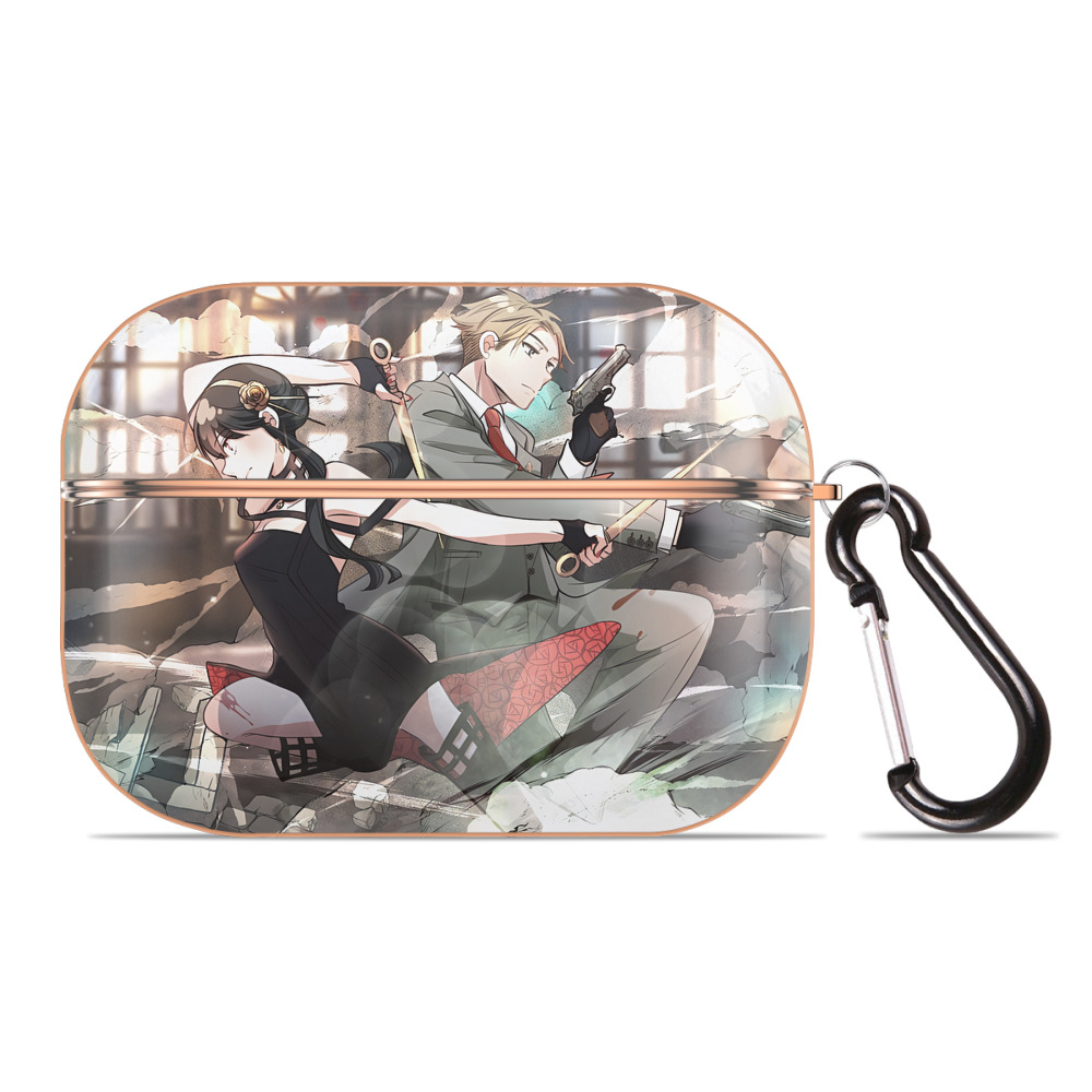 （画像用） SPY×FAMILY间谍家家酒 【AirPods Pro用】ハードシェル保護ケース｜耐衝撃・防指紋・カラビナ付き商品仕様