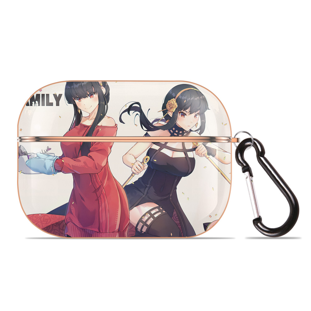 （画像用） SPY×FAMILY间谍家家酒 【AirPods Pro用】ハードシェル保護ケース｜耐衝撃・防指紋・カラビナ付き商品仕様