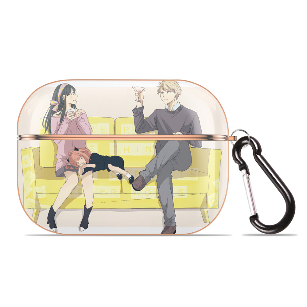（画像用） SPY×FAMILY间谍家家酒 【AirPods Pro用】ハードシェル保護ケース｜耐衝撃・防指紋・カラビナ付き商品仕様