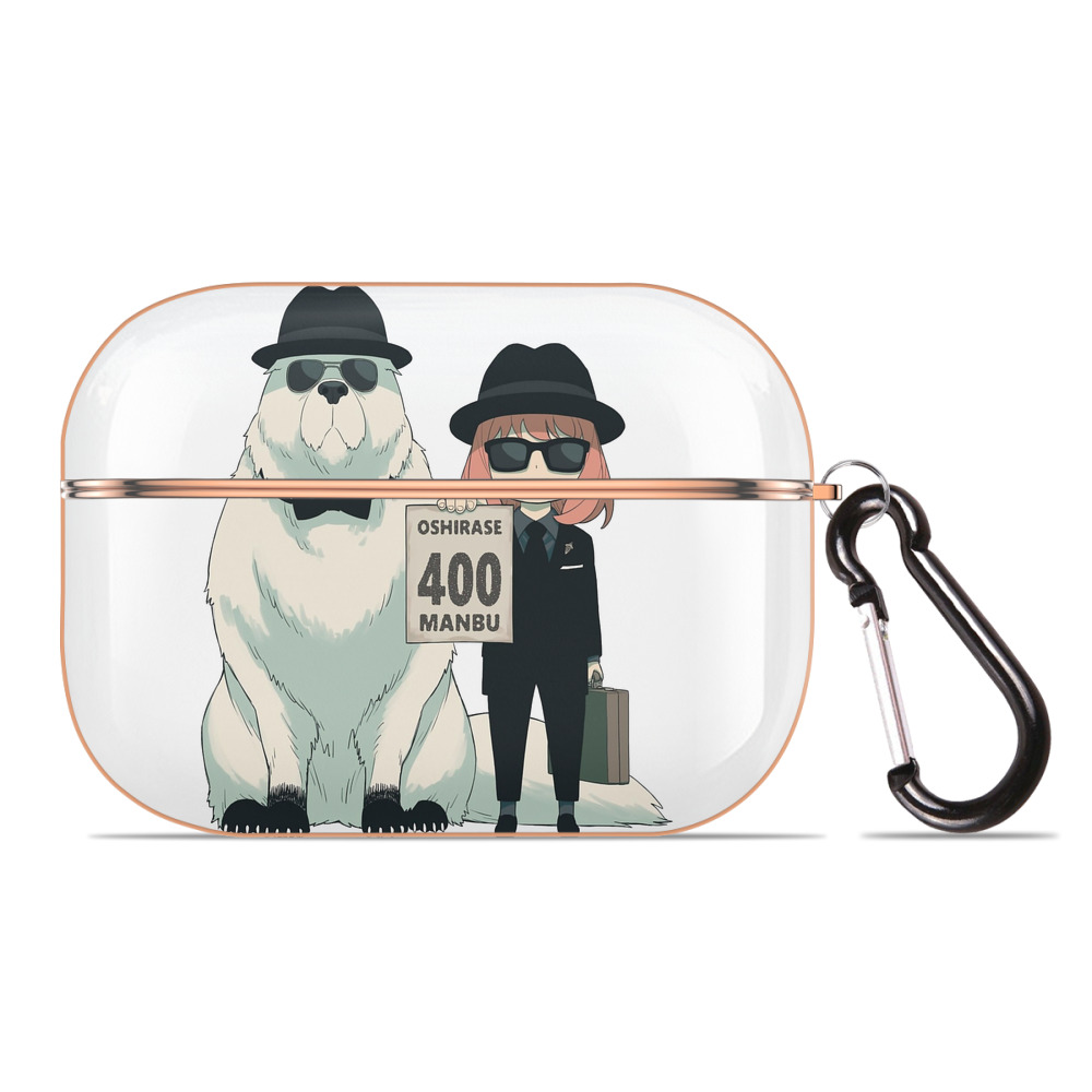 （画像用） SPY×FAMILY间谍家家酒 【AirPods Pro用】ハードシェル保護ケース｜耐衝撃・防指紋・カラビナ付き商品仕様