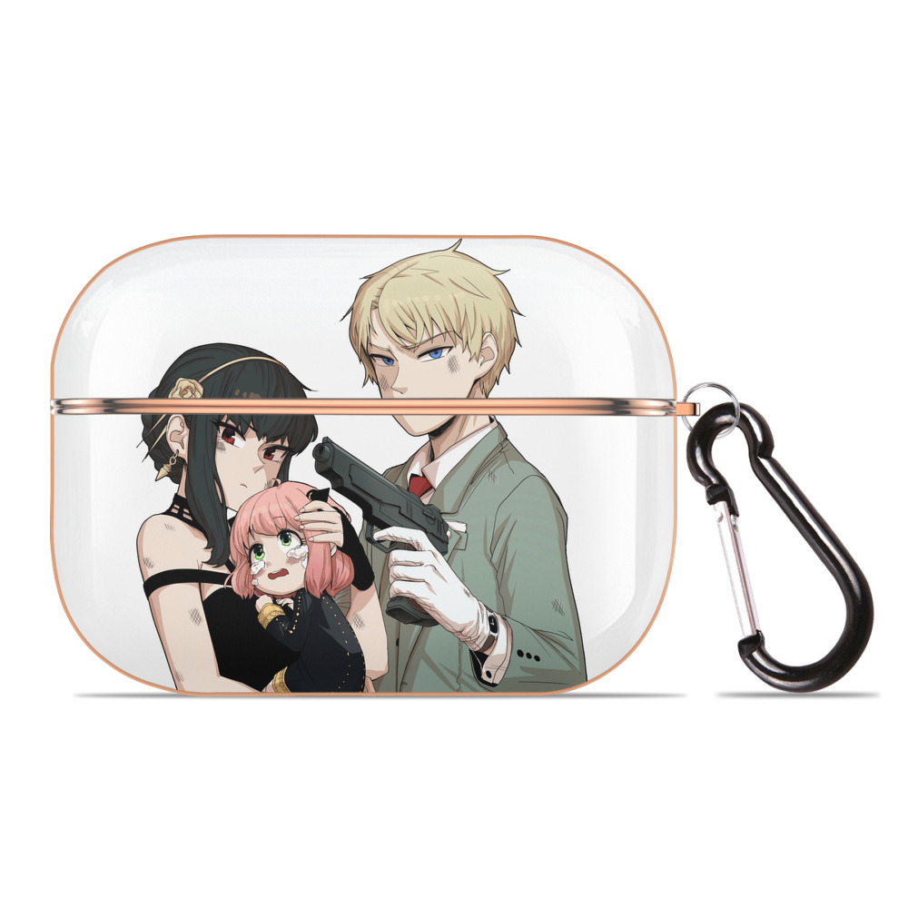 （画像用） SPY×FAMILY间谍家家酒 【AirPods Pro用】ハードシェル保護ケース｜耐衝撃・防指紋・カラビナ付き商品仕様