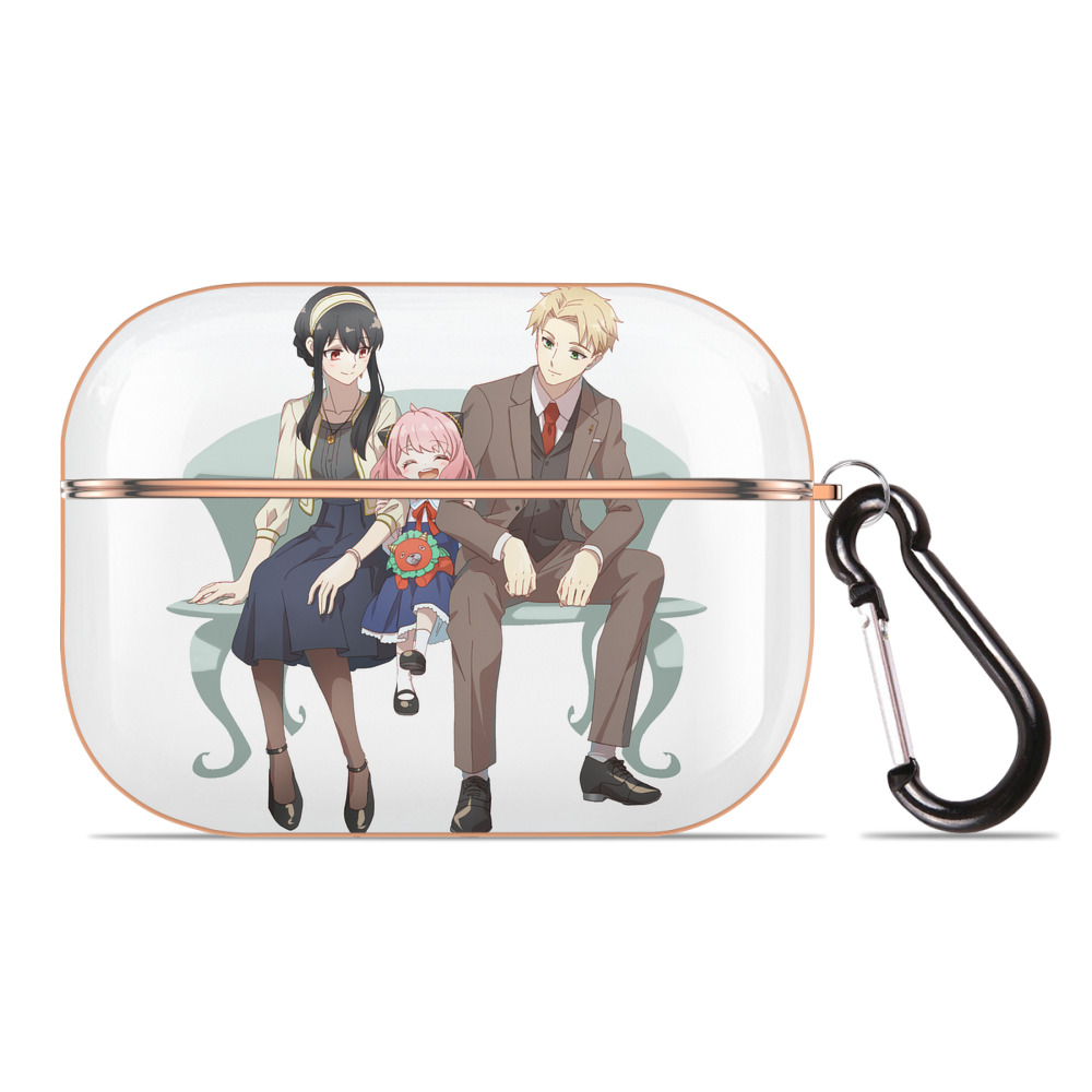 （画像用） SPY×FAMILY间谍家家酒 【AirPods Pro用】ハードシェル保護ケース｜耐衝撃・防指紋・カラビナ付き商品仕様