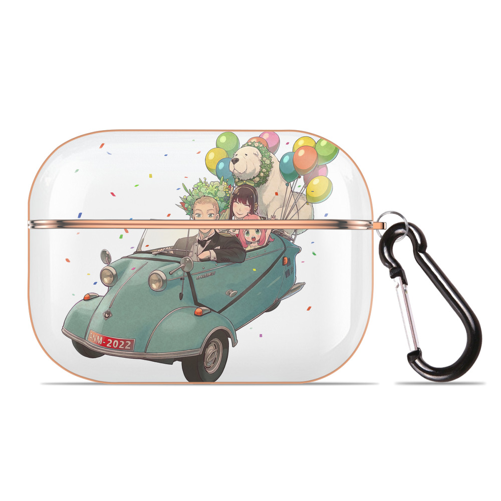 （画像用） SPY×FAMILY间谍家家酒 【AirPods Pro用】ハードシェル保護ケース｜耐衝撃・防指紋・カラビナ付き商品仕様